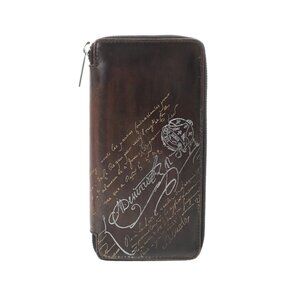 BERLUTI Calligraphy Zip Around Dark brown - Long wallet 800000137387000